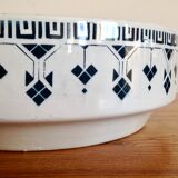 Bowl former french Teresa 1900, white blue