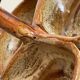 Vintage glazed stoneware appetizer dish
