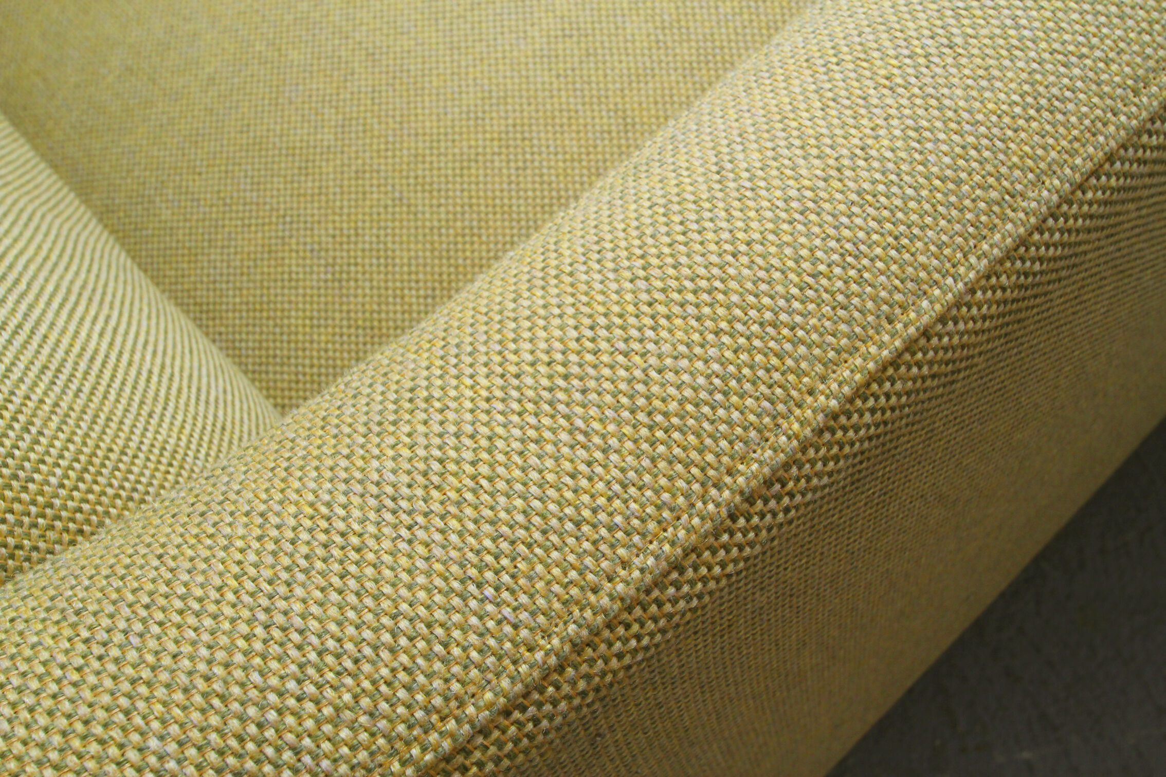 1960s polstery armchair in yellow, restored
