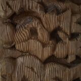 Hand-carved wooden decorative sculpture, mid-century, Danish cabinetmaker, 1970s.