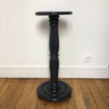 Large black oak side table