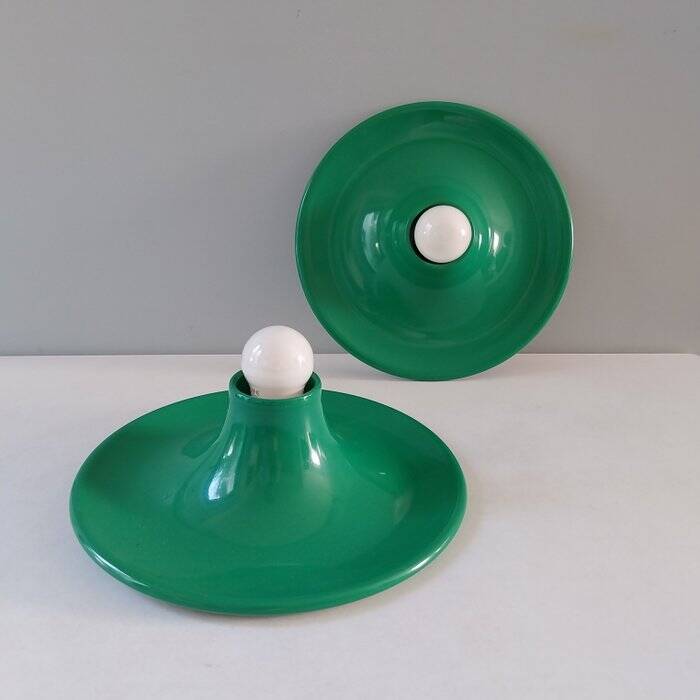 Set de 2 appliques design Italien années 70