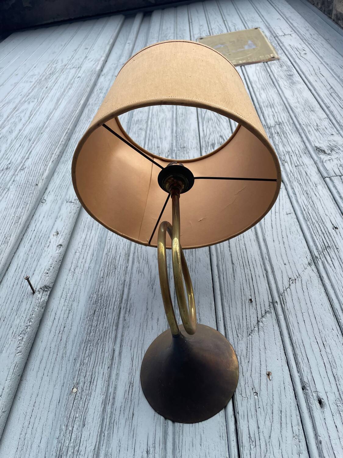 Two cornet-shaped wall lights