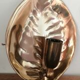 Adjustable bronze wall light with leaf decor