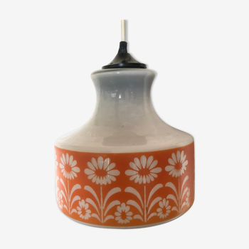 Opaline hanging lamp from the 1970s
