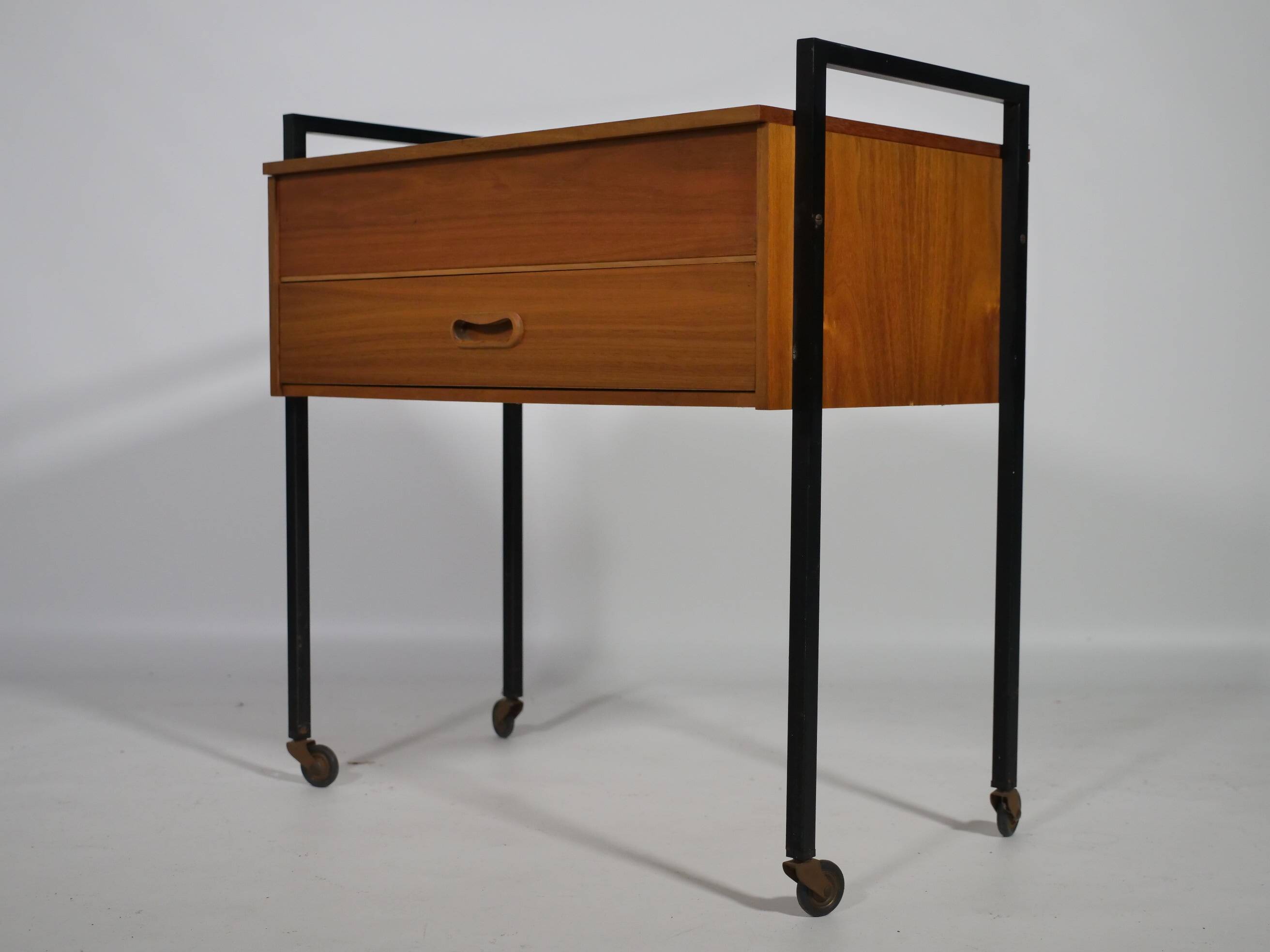 1960s Teak Chest of Drawers Roll Sewing Box