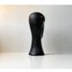 Modernist black ceramic sculpture – stylised head – 1960s