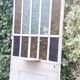 Workshop door 258.4x98.5cm in iron and colored cathedral glass