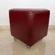 Pair of midcentury design wheel stools or tabourets, artificial leather, 1970s