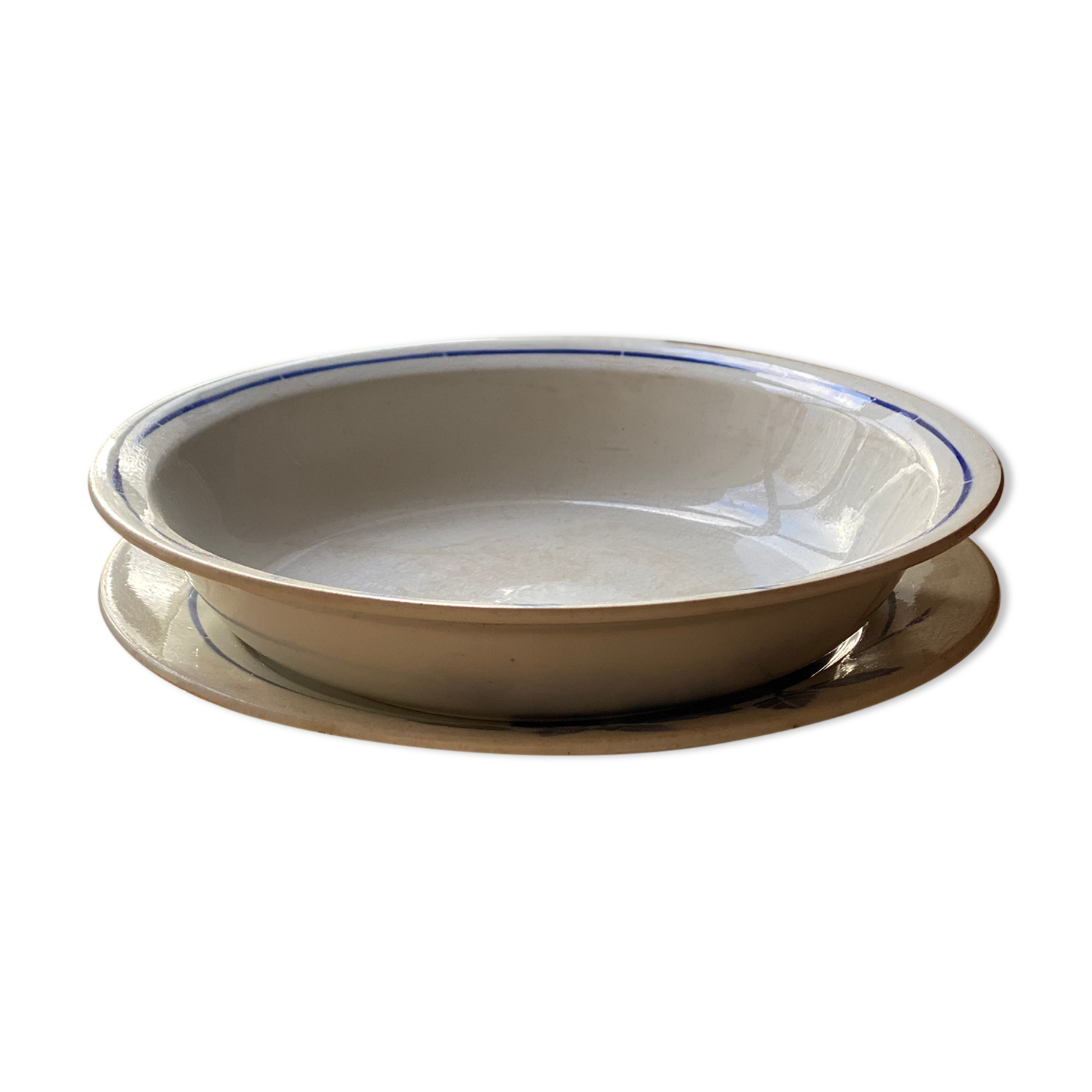 Rosine l'Amandinoise serving dish and deep plate