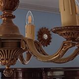 Louis XVI style bronze chandelier with 6 arms
