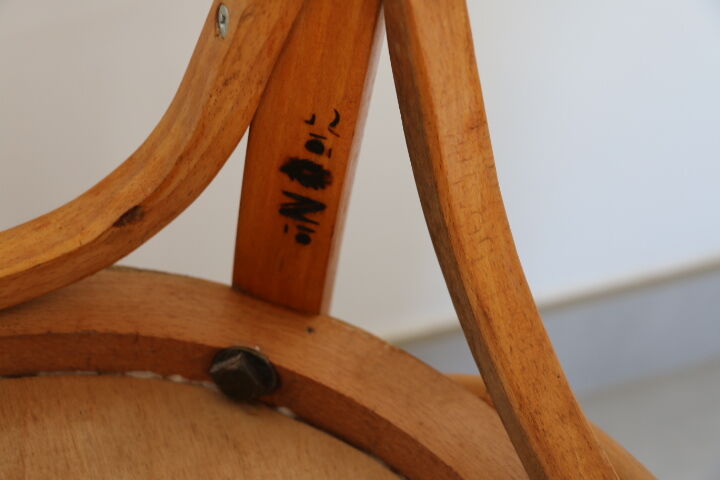 Baumann light beech armchair