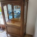 Louis XV style display case in cherry wood