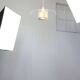 Scandinavian Duett Plexiglas and Metal Pendant Lamp from Landskrona Sweden