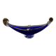 Vintage cobalt blue Murano glass gondola bowl with gilding.