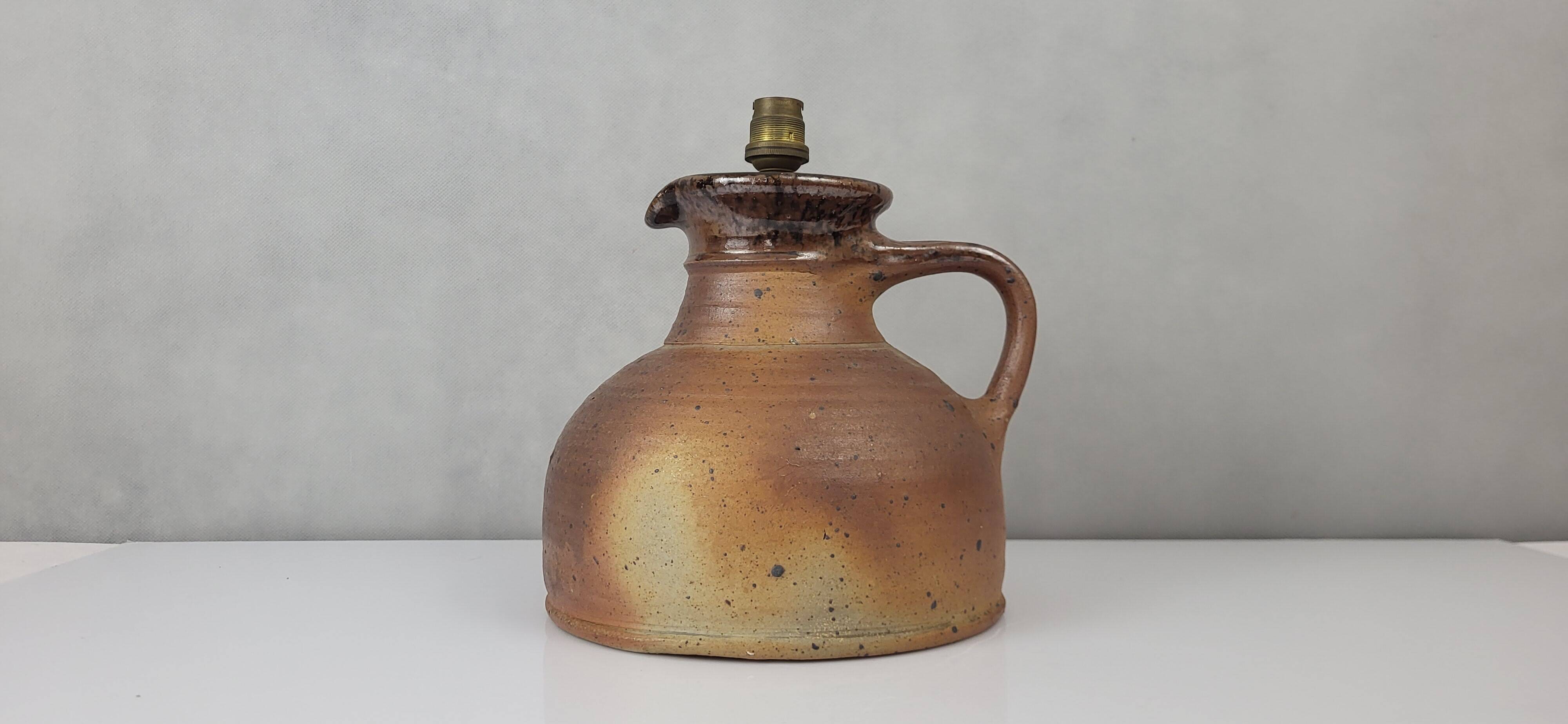 Sandstone lamp, Pierre Digan (1941-2016), La Borne