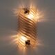 Pair of Barovier & Toso Style Modern Murano Glass Smoked Twisted Sconces