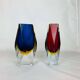 Pair of Sommerso Murano vases by Alessandro Mandruzzato