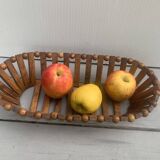 Scandinavian style wooden fruit bowl