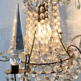 Early 20th century chandelier in bohemian crystal