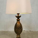 Lampe de table ananas vintage français laiton