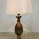 Vintage French brass pineapple table lamp ananas
