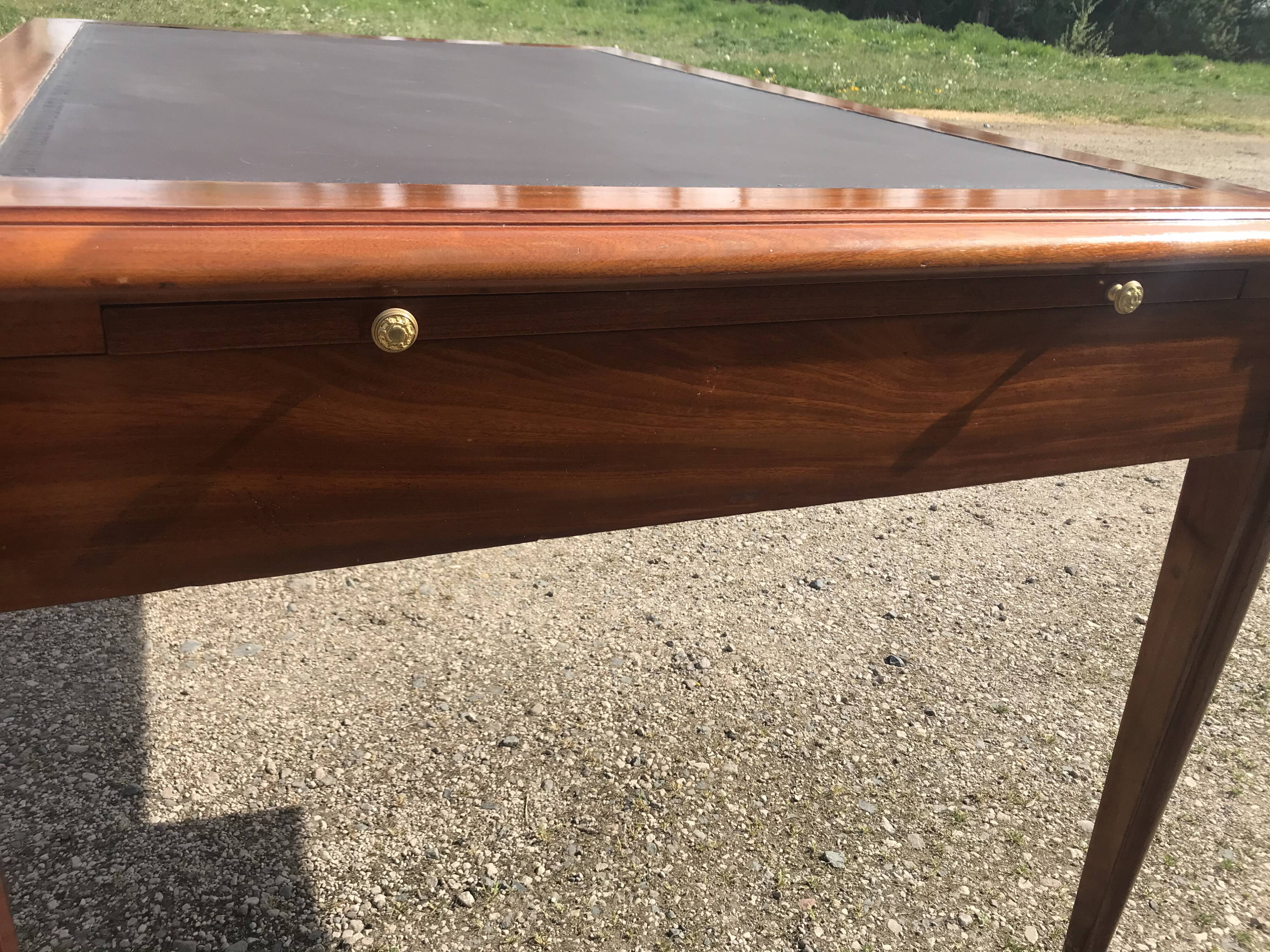 Double art deco mahogany desk