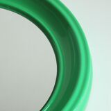Space age round green molded plastic mirror, 1970s.