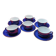 Service of 6 cups and saucers in cobalt blue with gold trim - Mitterteich