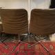 Set of 4 vintage 60s 70s chrome and fabric chairs
