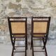 Pair of folding cane chairs