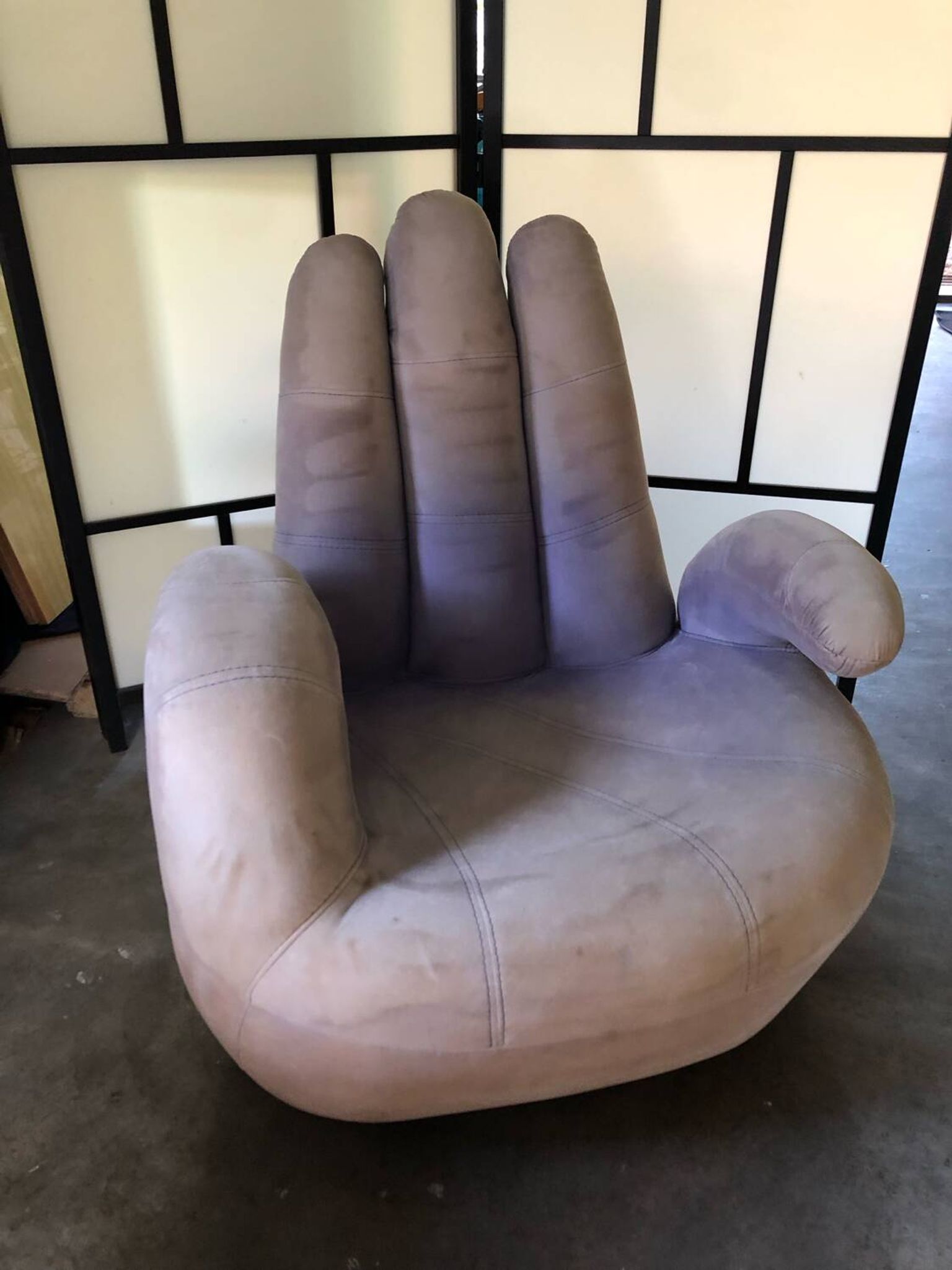 Pop Art swivel armchair - mauve velvet - circa 80/90 - very good condition