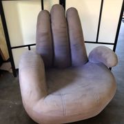 Pop Art swivel armchair - mauve velvet - circa 80/90 - very good condition