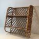 Rattan wall shelf. Attributed to Audoux-Minet