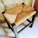 Bedded sitting wooden stool