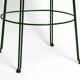 Tabouret de bar italien des années 1960 en métal peint en vert avec métal perforé.