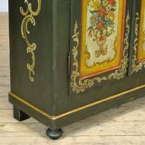 Antique German Hand Painted Cabinet, Circa 1850