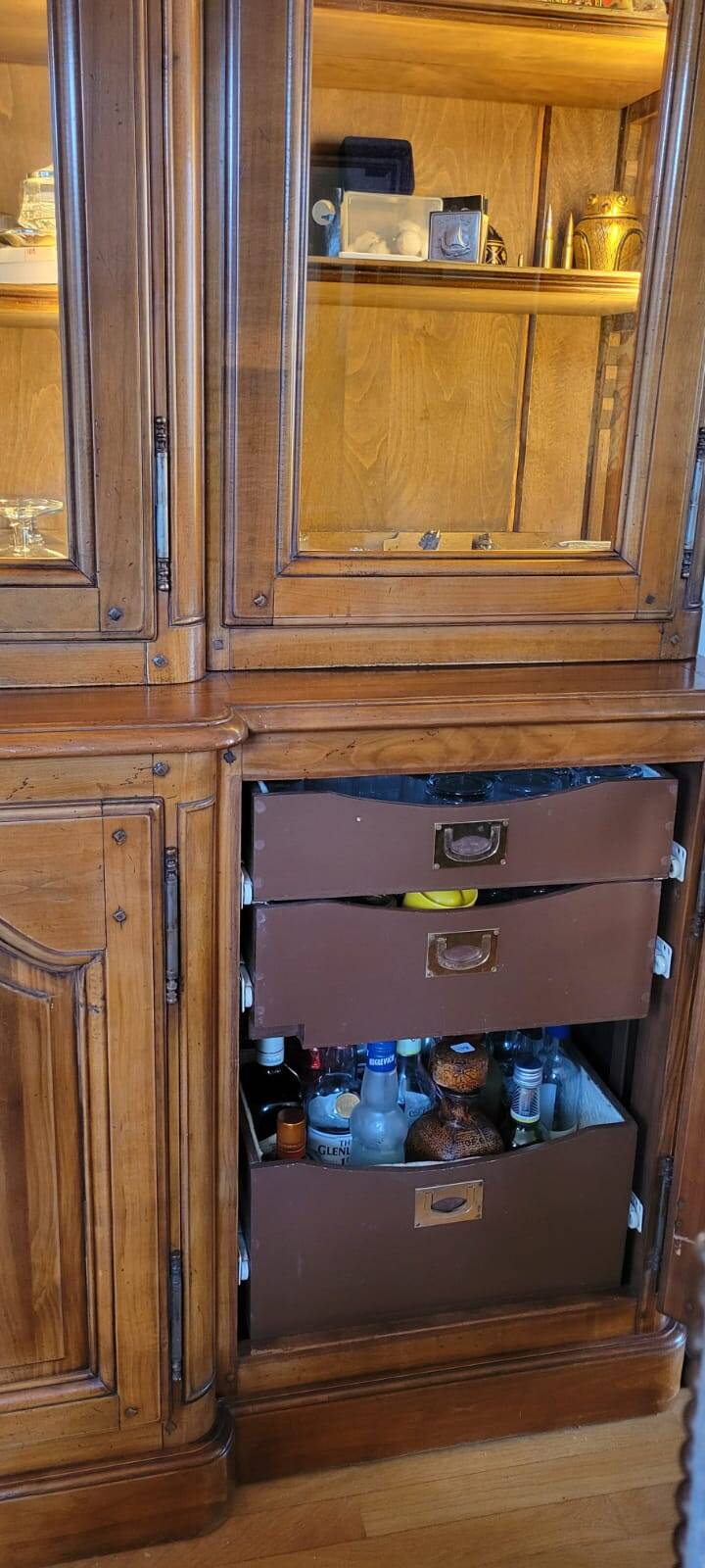 Roche Bobois Cherry Wood Display Cabinet