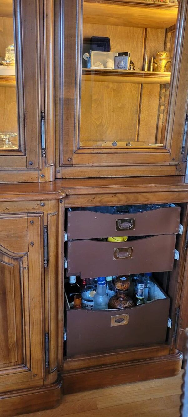 Buffet Vitrine Roche Bobois Merisier