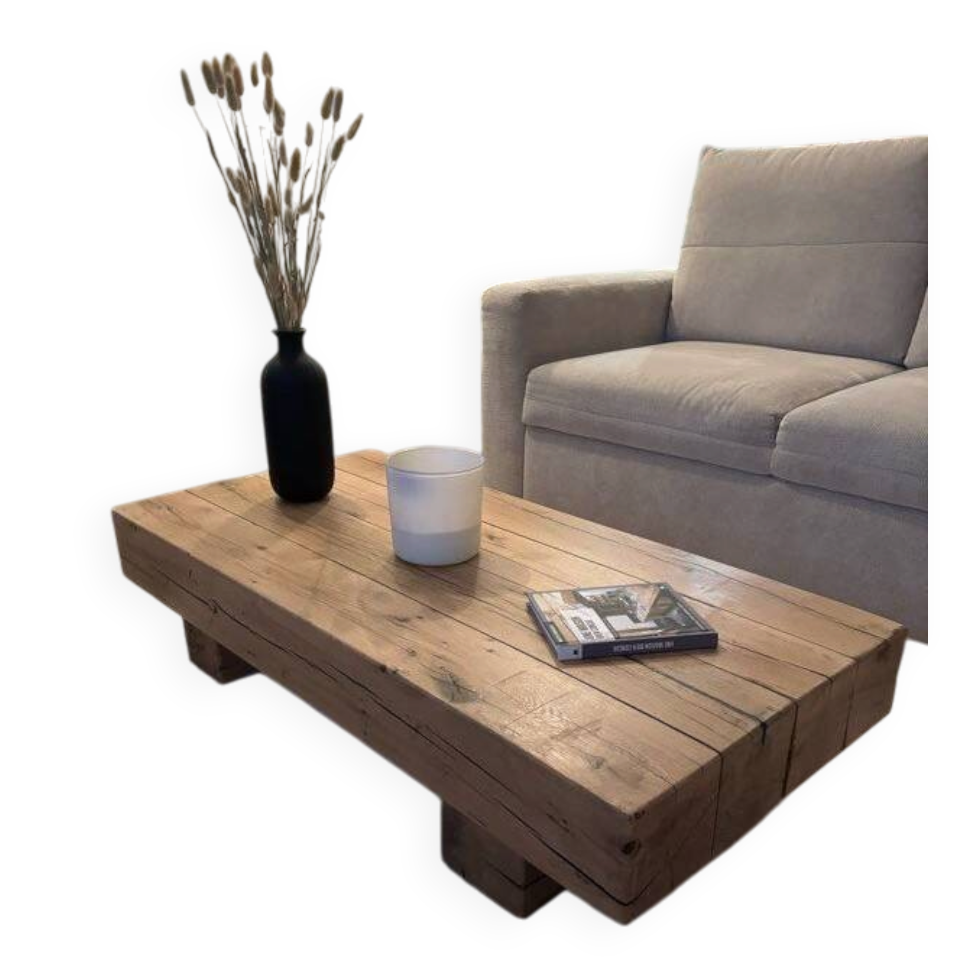 Solid oak coffee table