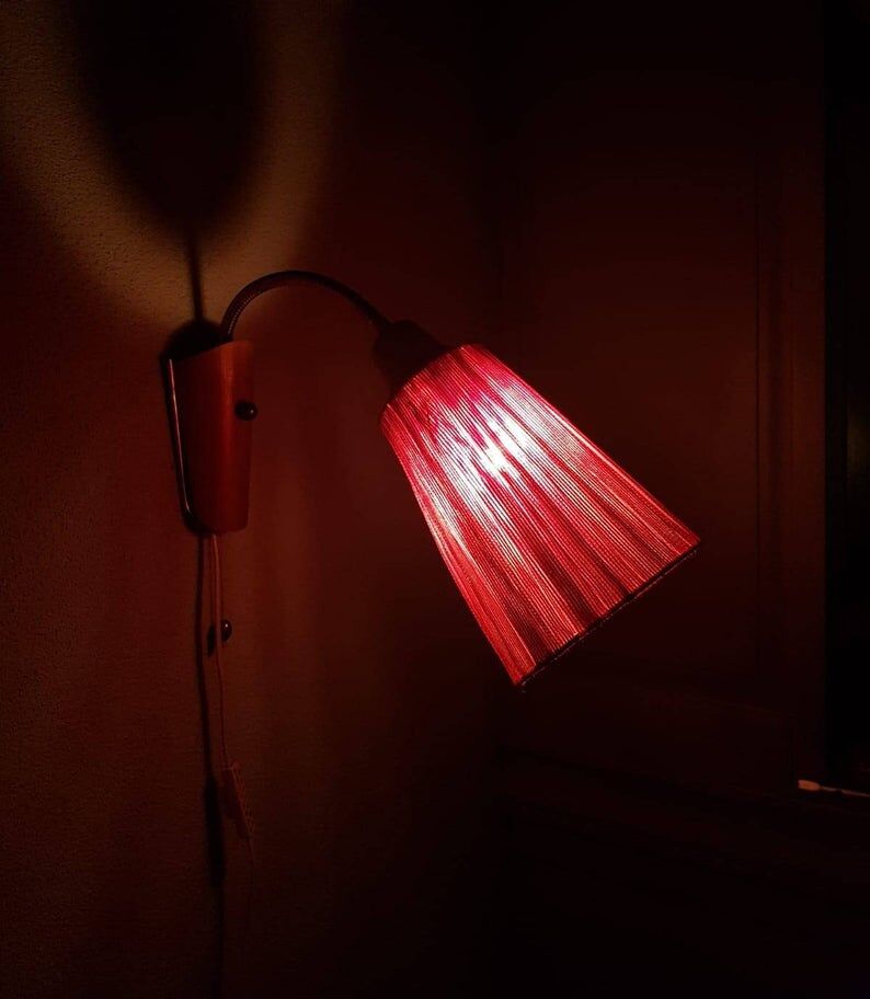 Apply vintage sisal rope Temde Leuchten 70s