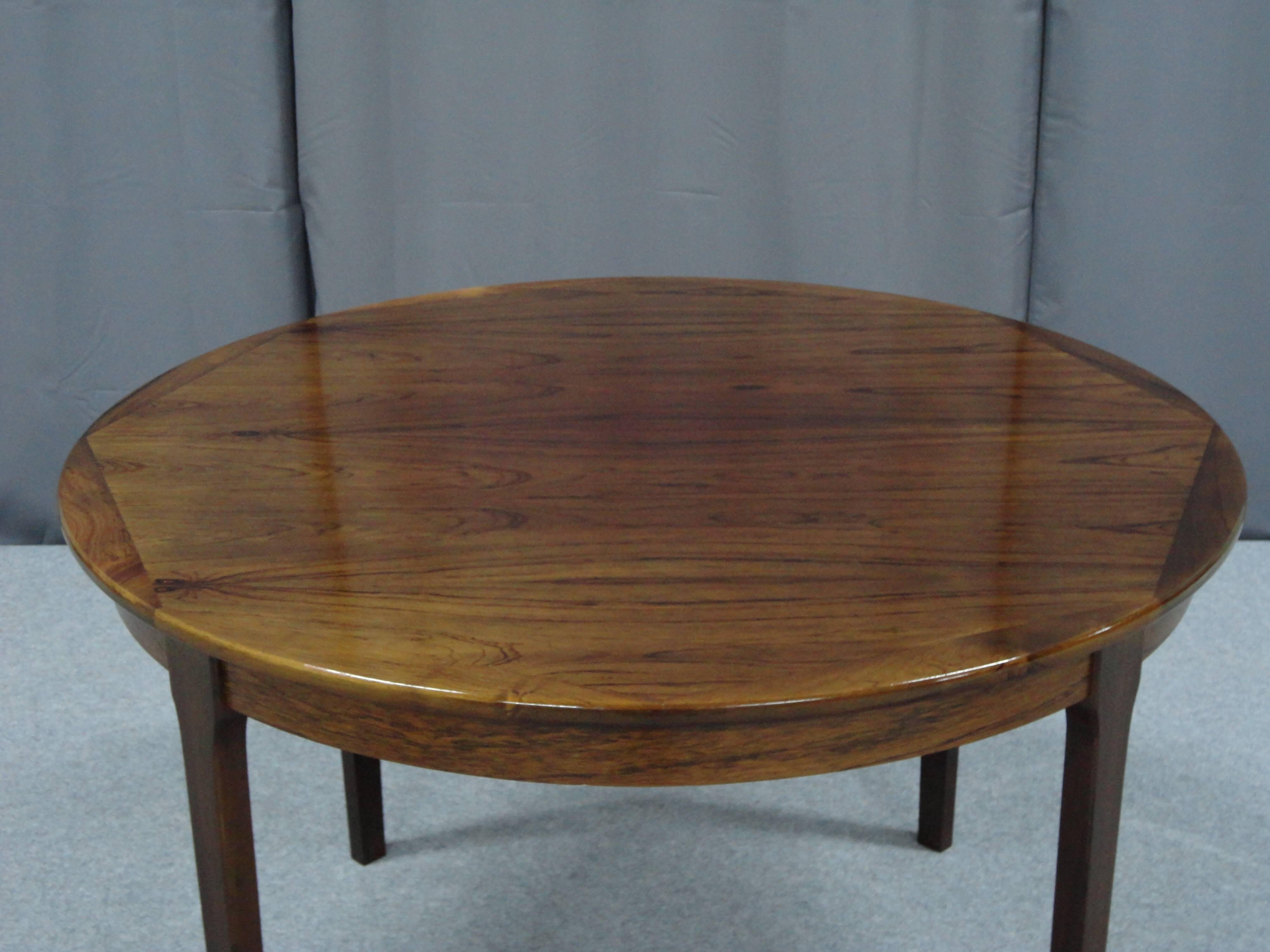 Scandinavian rosewood extendable table 1960s