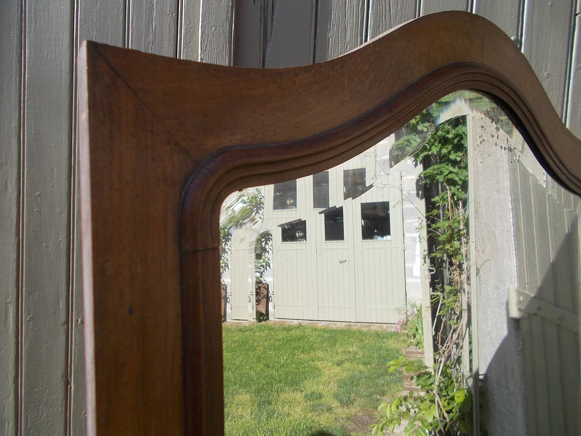 Wooden mirror door