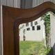 Wooden mirror door