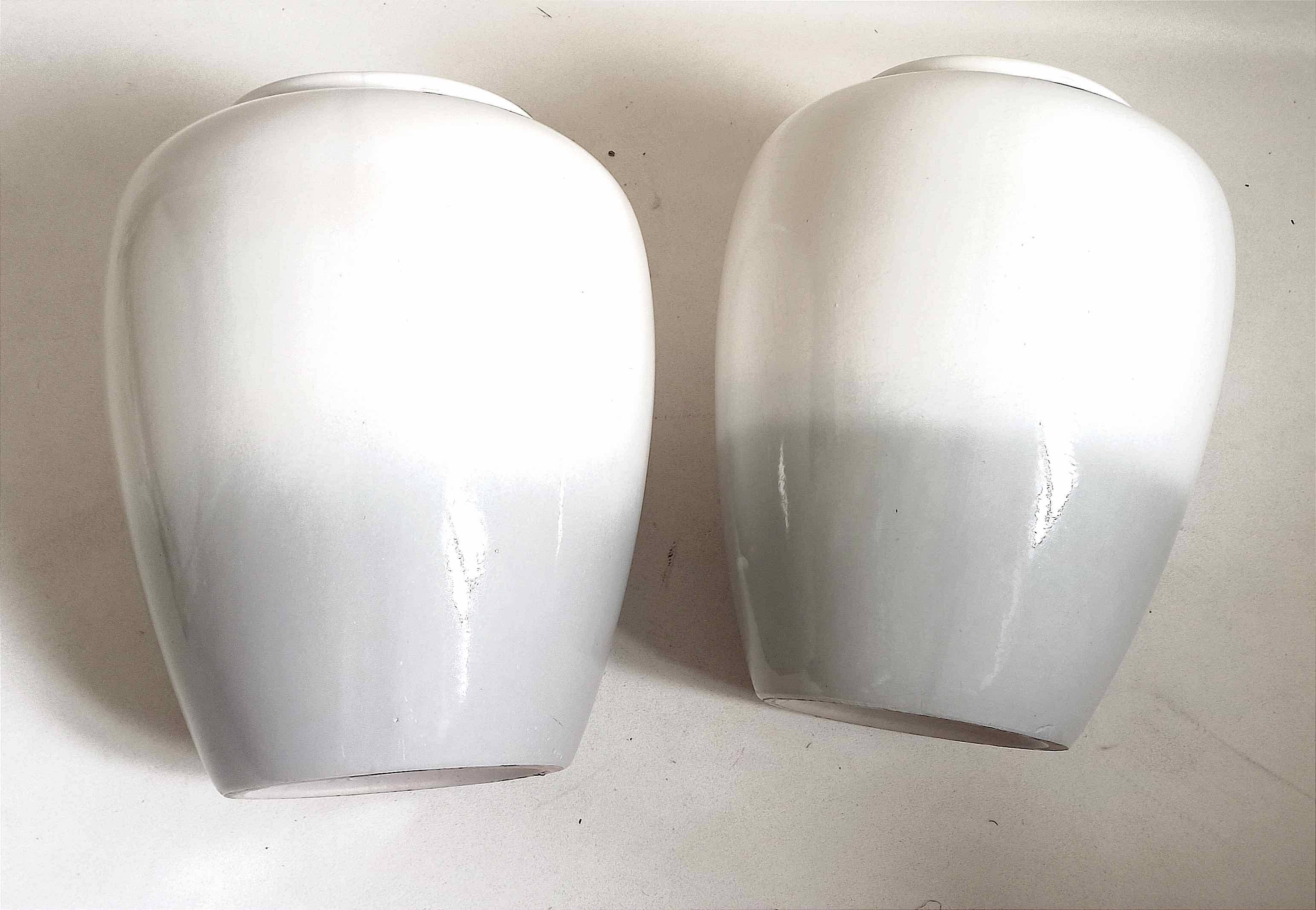 Pair of two-tone ceramic vases West Germany 1960s Height 42 cm