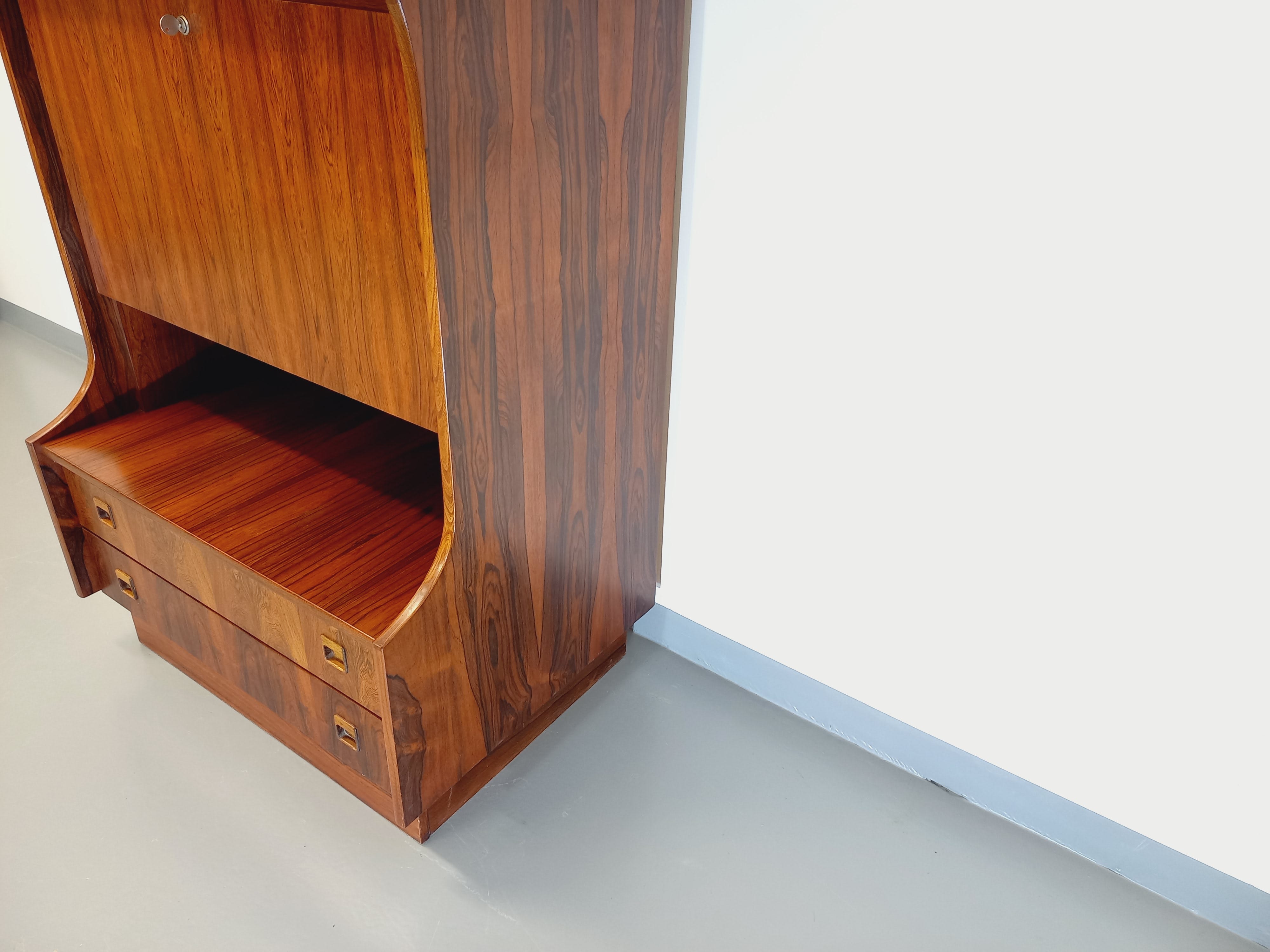 Vintage rosewood top storage cabinet from the 60s