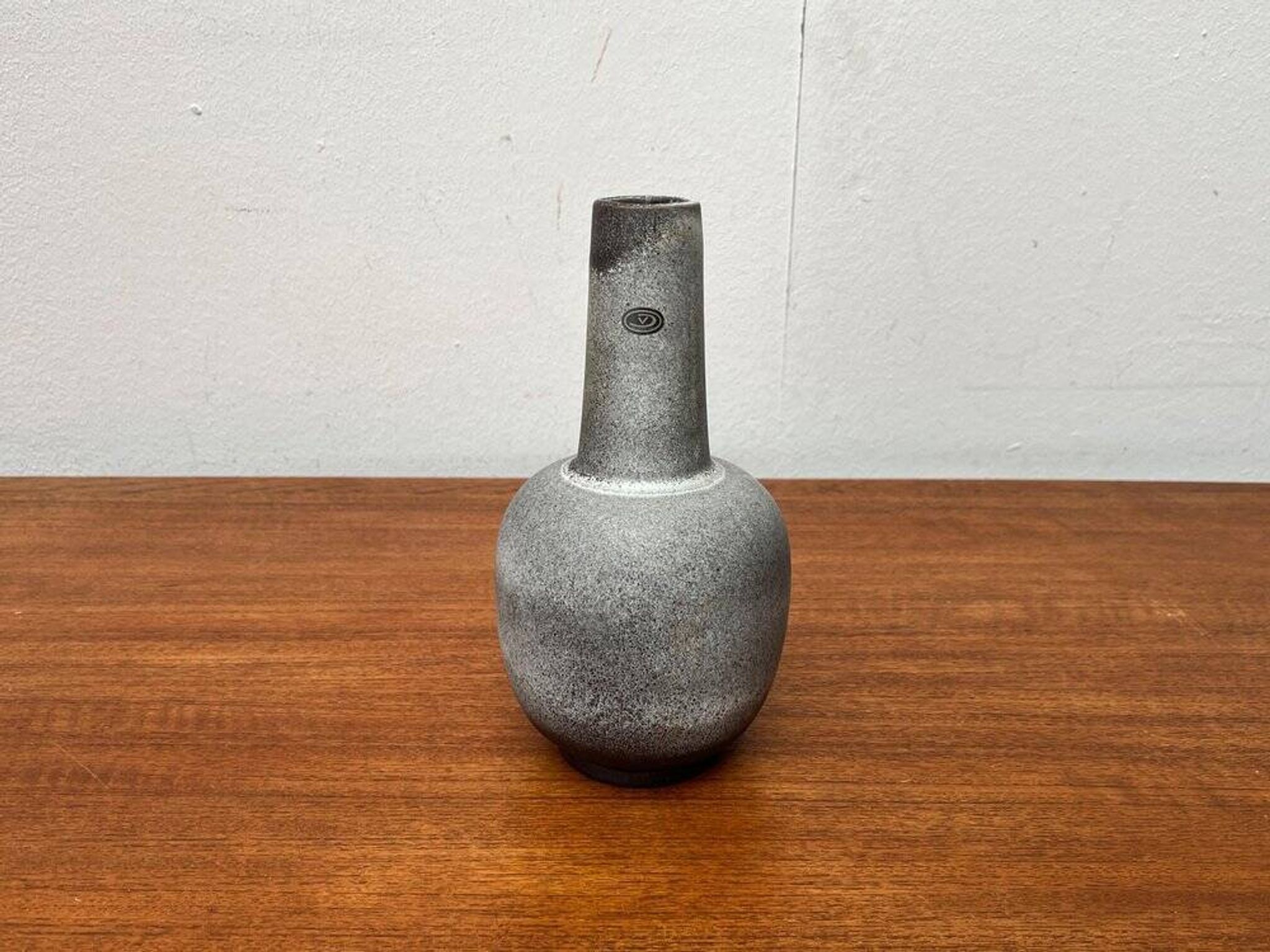 Minimalist pottery vase from a mid-century German workshop by Fritz Van Daalen, 1960s.