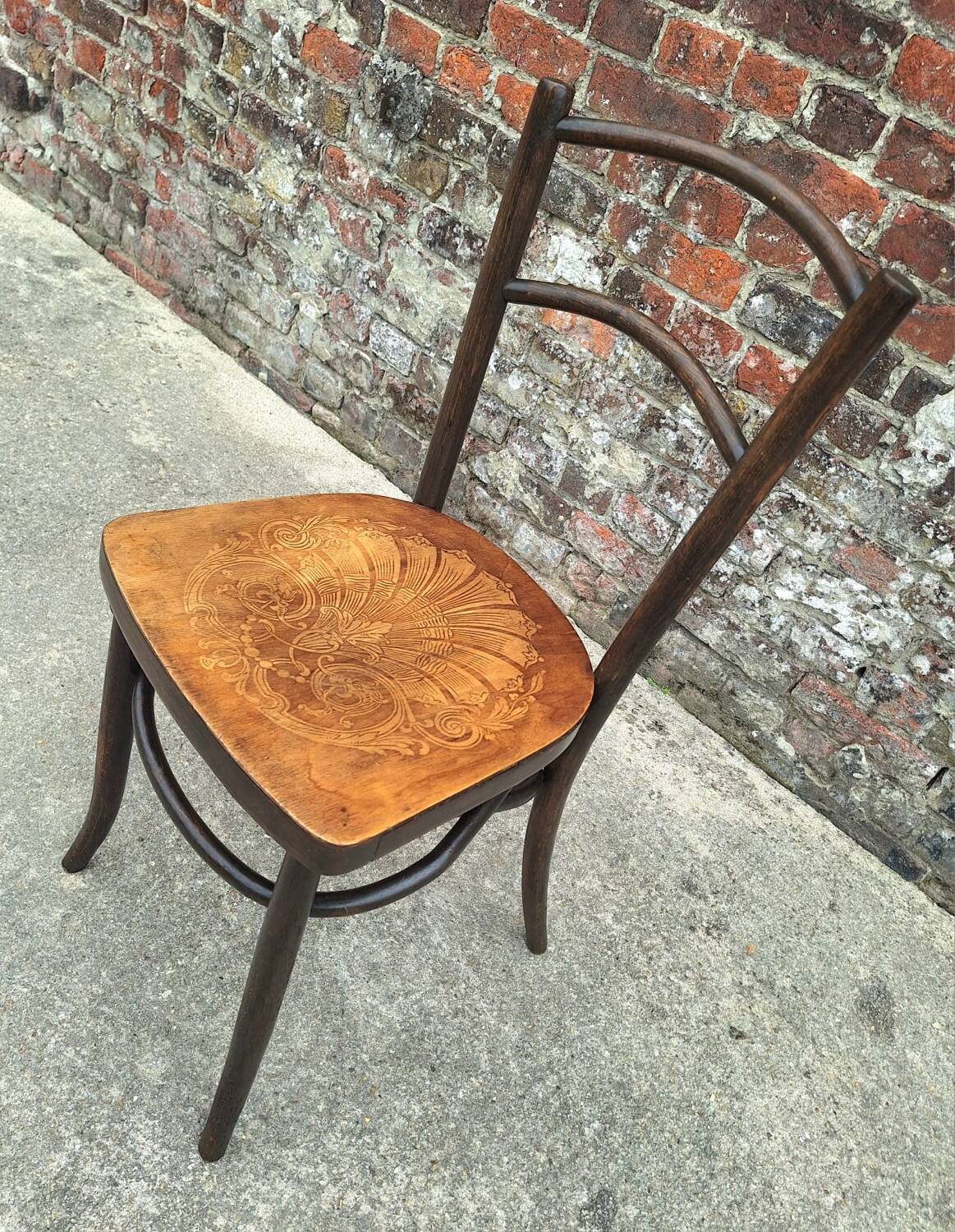Vintage Bistro Chair, Art Deco Seating Furniture