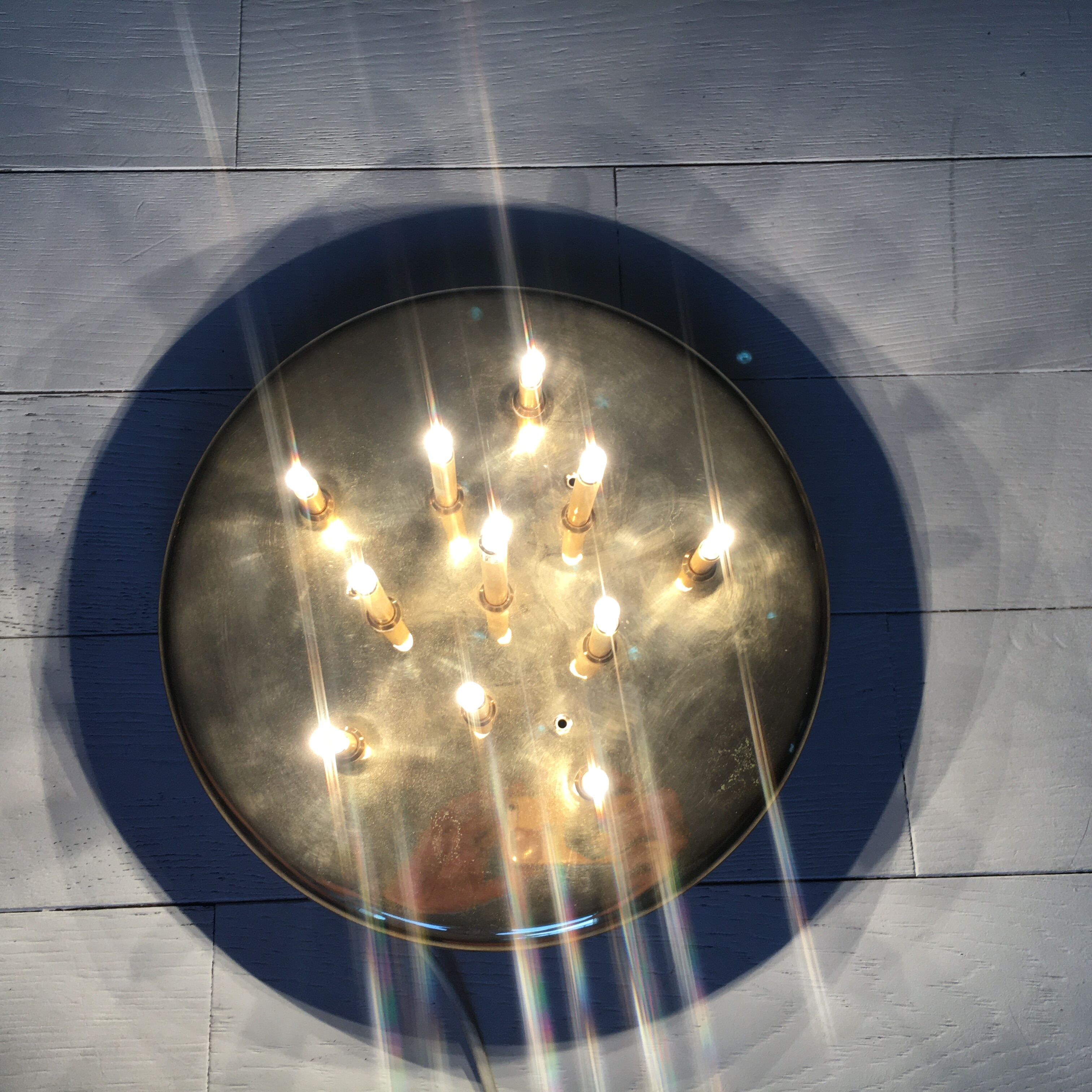 Gilded metal wall lamps of the brand Grossmann