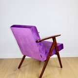 Vintage armchair like VAR purple velvet - 2 pieces available